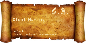 Oldal Martin névjegykártya